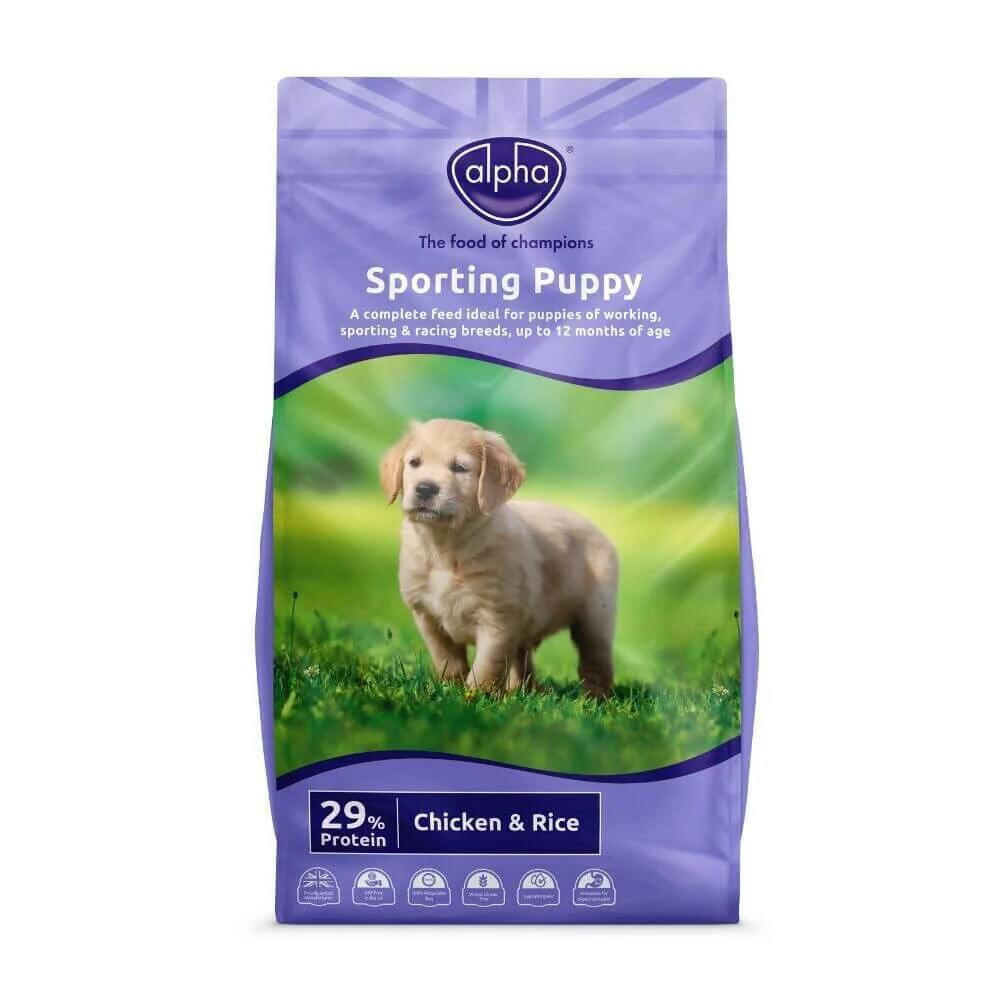 Alpha Sporting Puppy Chicken & Rice 29% Protein Food 15kg - Image 5